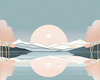 Minimalist Tranquil Lakeside Tree Reflection Printable Art