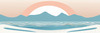 Minimalist Coastal Horizon Line Drawing