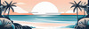 Minimalist Coastal Horizon Line Drawing