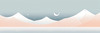 Printable Minimalist Moonlit Mountain Silhouette Line Art