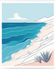 Minimalist Coastal Horizon Line Drawing