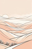 Minimalist Desert Dusk Single Line Art