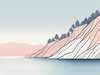 Minimalist Cliffside and Ocean Line Art Print