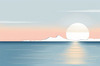 Minimalist Cliffside and Ocean Line Art Print
