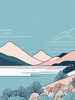 Minimalist Coastal Horizon Line Drawing