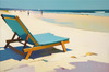 Minimalist Seascape Beach Art for Tranquil Escape