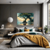 Trees on Misty Beach Bedroom Demo