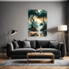 Trees on Misty Beach Living Room Demo