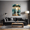 Trees on Misty Beach Living Room Demo