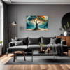 Trees on Misty Beach Living Room Demo