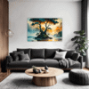 Trees on Misty Beach Living Room Demo