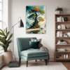 Trees on Misty Beach Living Room Demo