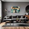 Trees on Misty Beach Living Room Demo