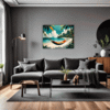 Tropical Beach Hammock Living Room Demo