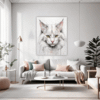 Turkish Angora Cat  Living Room Demo