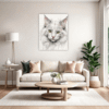 Turkish Angora Cat  Living Room Demo
