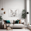 Turkish Angora Cat  Living Room Demo