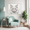 Turkish Angora Cat  Living Room Demo