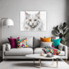 Turkish Angora Cat  Living Room Demo
