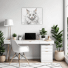 Turkish Angora Cat  Office Demo