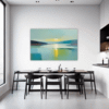 Turquoise Seascape Dining Room Demo