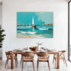 Turquoise Seascape Dining Room Demo
