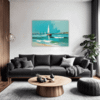 Turquoise Seascape Living Room Demo