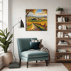 Tuscan Village Scenery Living Room Demo