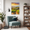 Tuscan Village Scenery Living Room Demo