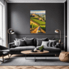 Tuscan Village Scenery Living Room Demo