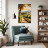 Tuscan Village Scenery Living Room Demo