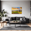 Tuscan Village Scenery Living Room Demo