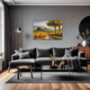 Tuscan Village Scenery Living Room Demo