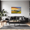 Tuscan Village Scenery Living Room Demo