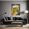 Tuscan Village Scenery Living Room Demo