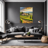 Tuscan Village Scenery Living Room Demo
