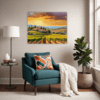 Tuscan Village Scenery Living Room Demo