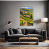 Tuscan Village Scenery Living Room Demo