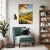 Tuscan Village Scenery Living Room Demo