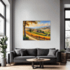 Tuscan Village Scenery Living Room Demo