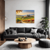 Tuscan Village Scenery Living Room Demo