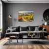 Tuscan Village Scenery Living Room Demo