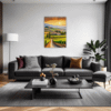 Tuscan Village Scenery Living Room Demo