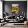 Tuscan Village Scenery Living Room Demo