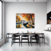 Venice Gondola Fall Scene Dining Room Demo