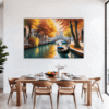 Venice Gondola Fall Scene Dining Room Demo