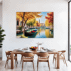 Venice Gondola Fall Scene Dining Room Demo