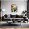 Venice Gondola Fall Scene Living Room Demo