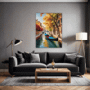 Venice Gondola Fall Scene Living Room Demo