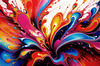 Vibrant Color Field Exploration Printable Abstract Art
